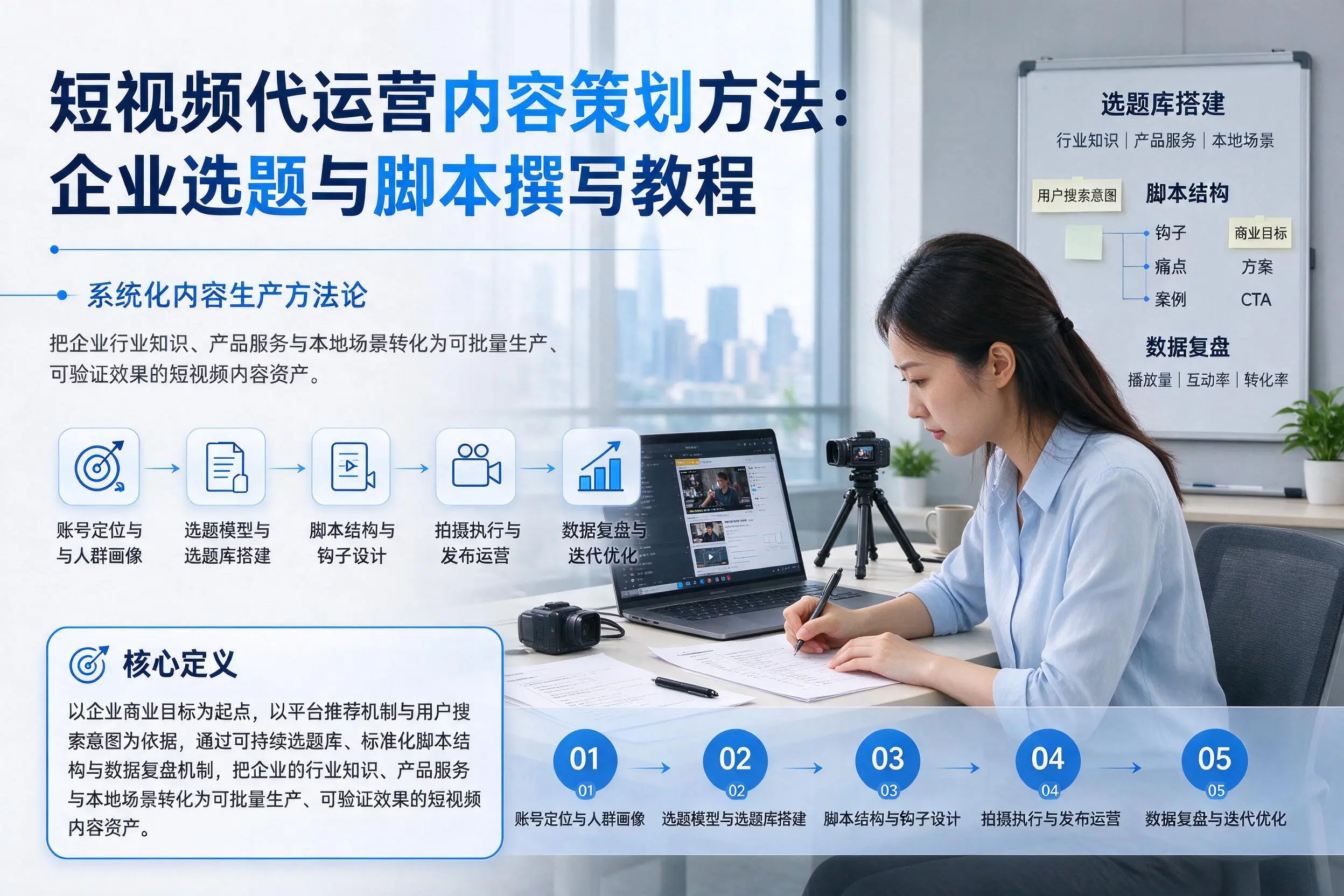短视频代运营内容策划方法:金昌企业选题与脚本撰写教程
