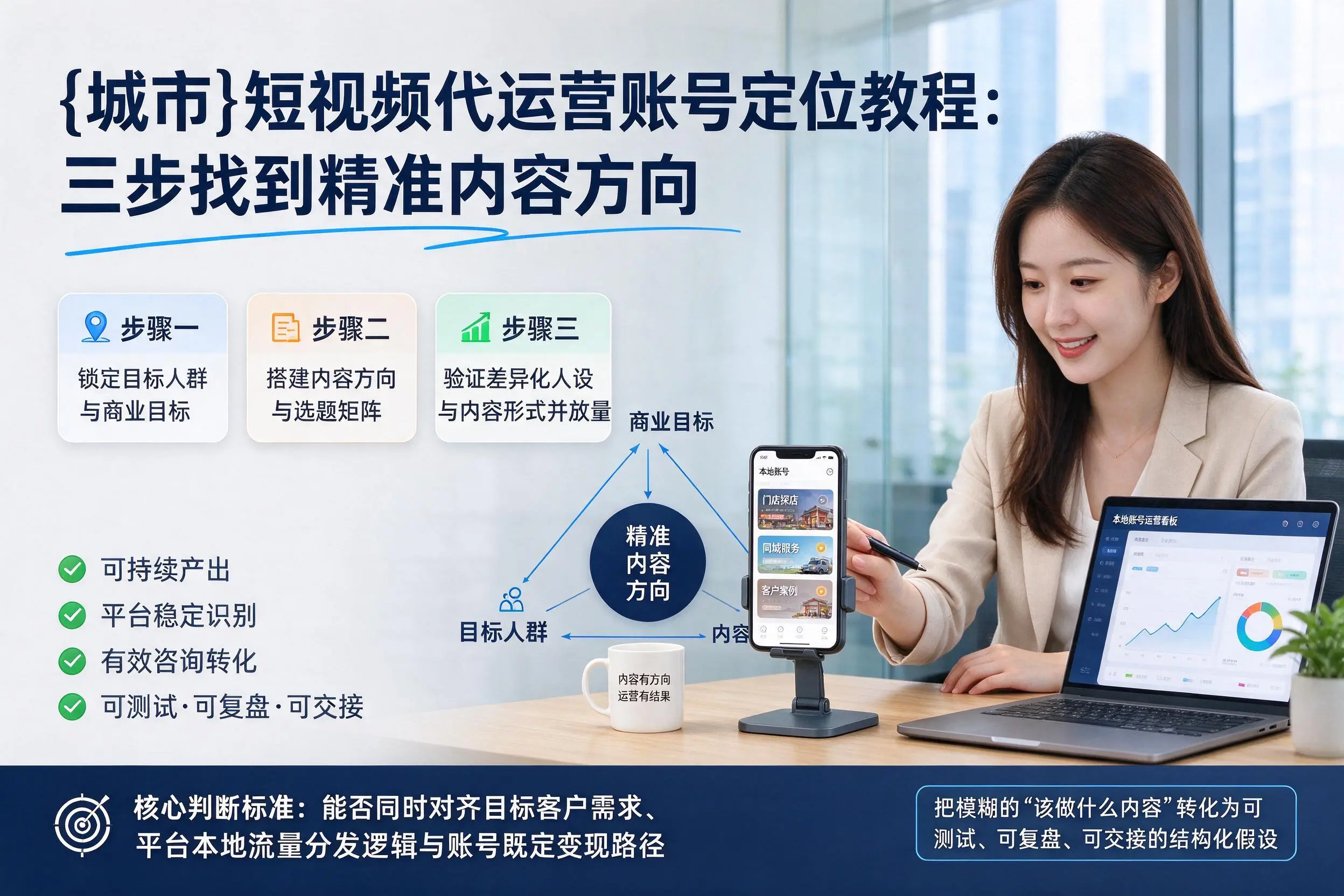 金昌短视频代运营账号定位教程：三步找到精准内容方向