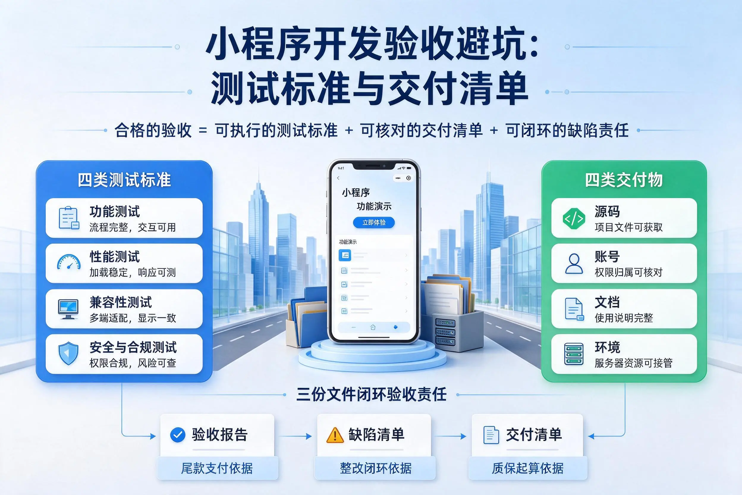 金昌小程序开发验收避坑：测试标准与交付清单
