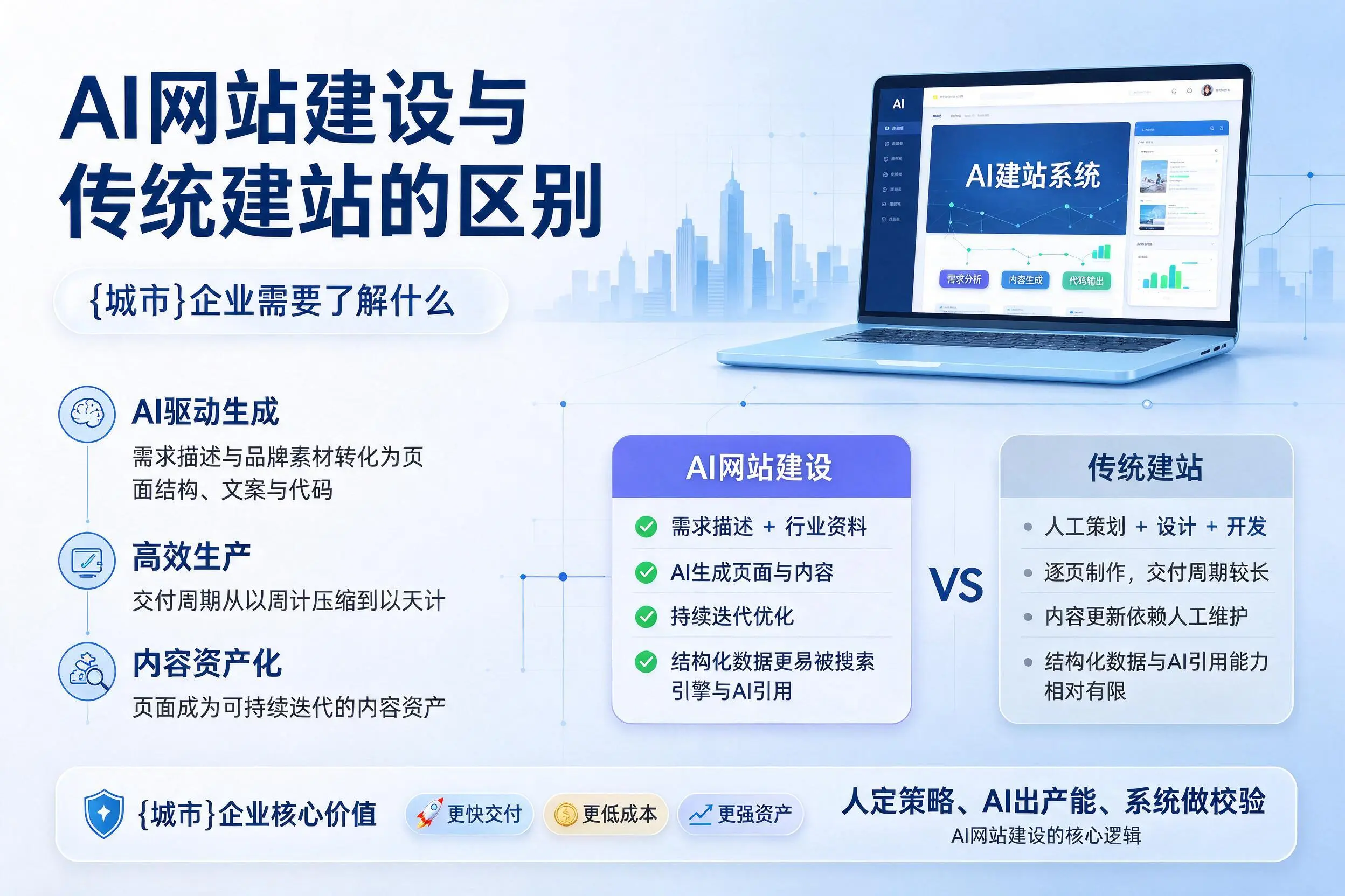 AI网站建设与传统建站的区别,金昌企业需要了解什么