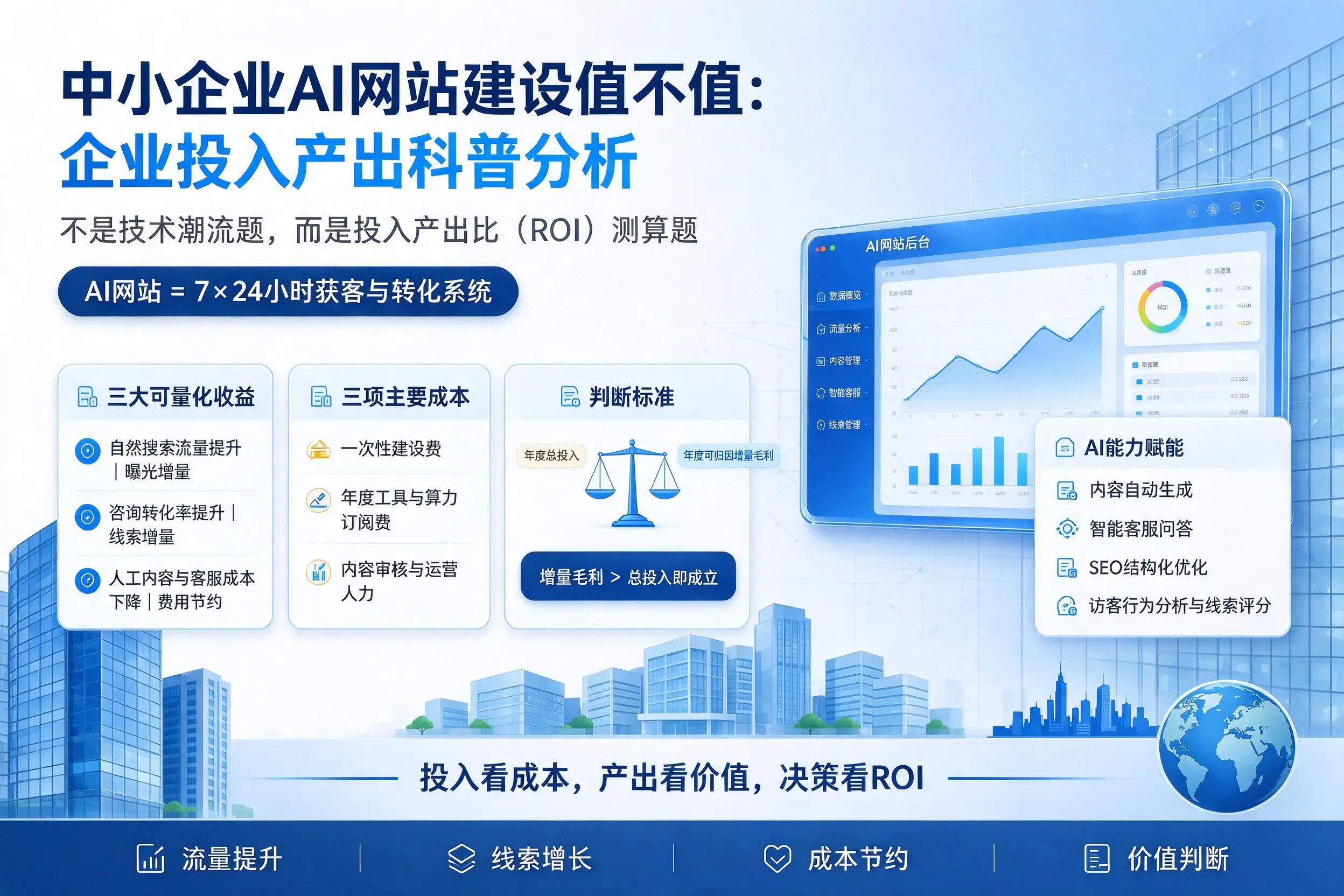 中小企业AI网站建设值不值:金昌企业投入产出科普分析
