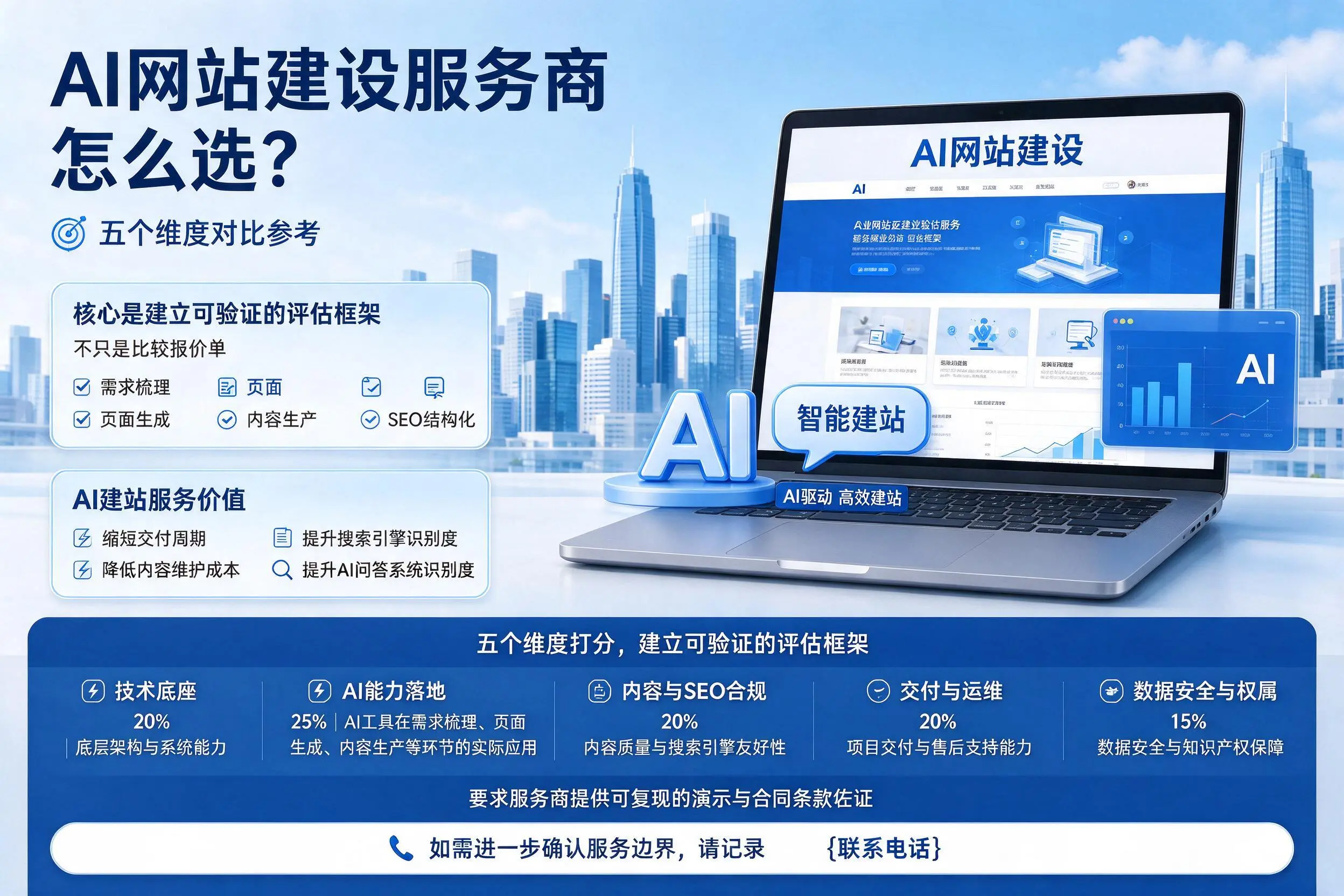 金昌AI网站建设服务商怎么选？五个维度对比参考
